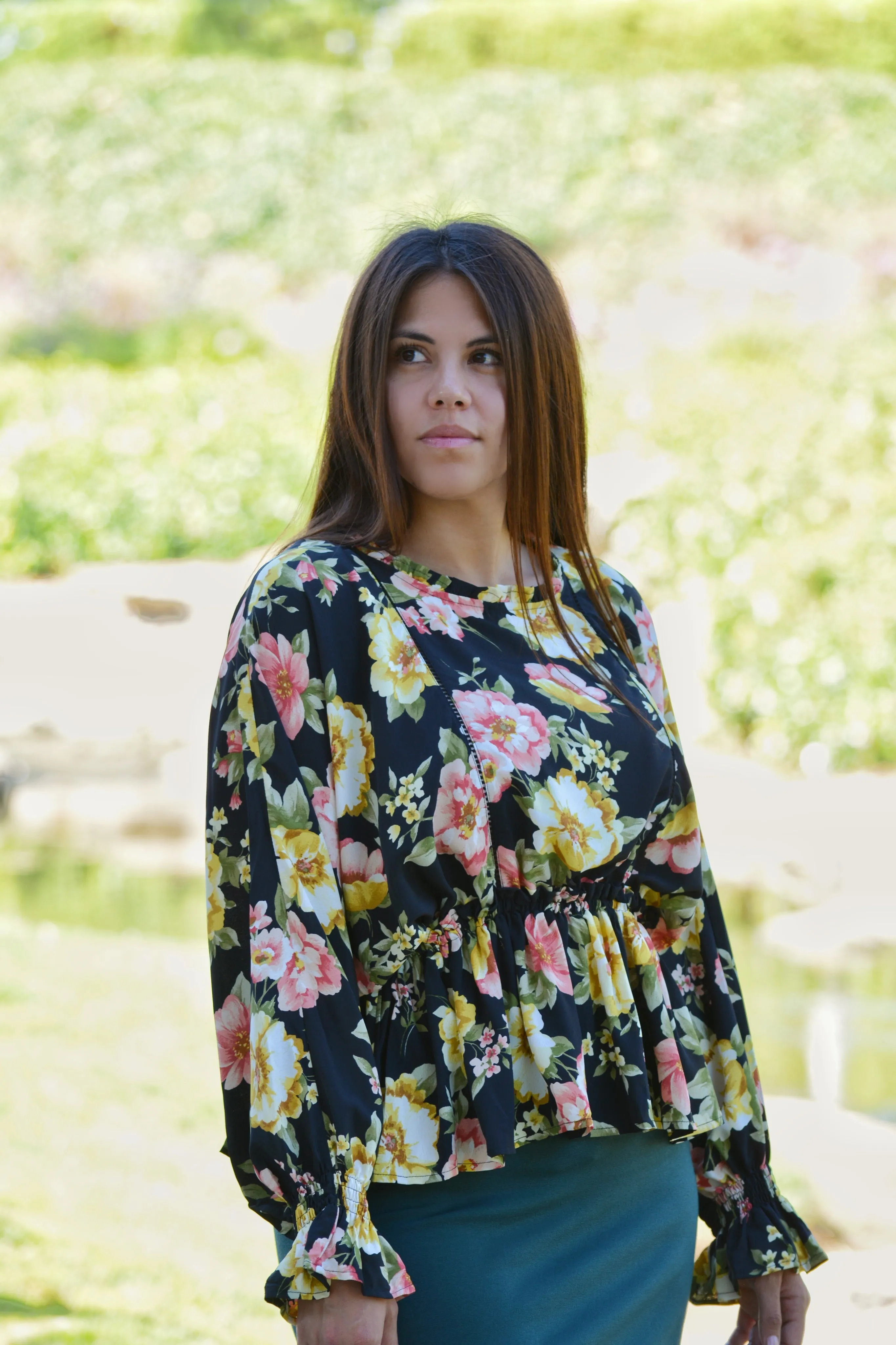Amara Floral Peplum Top