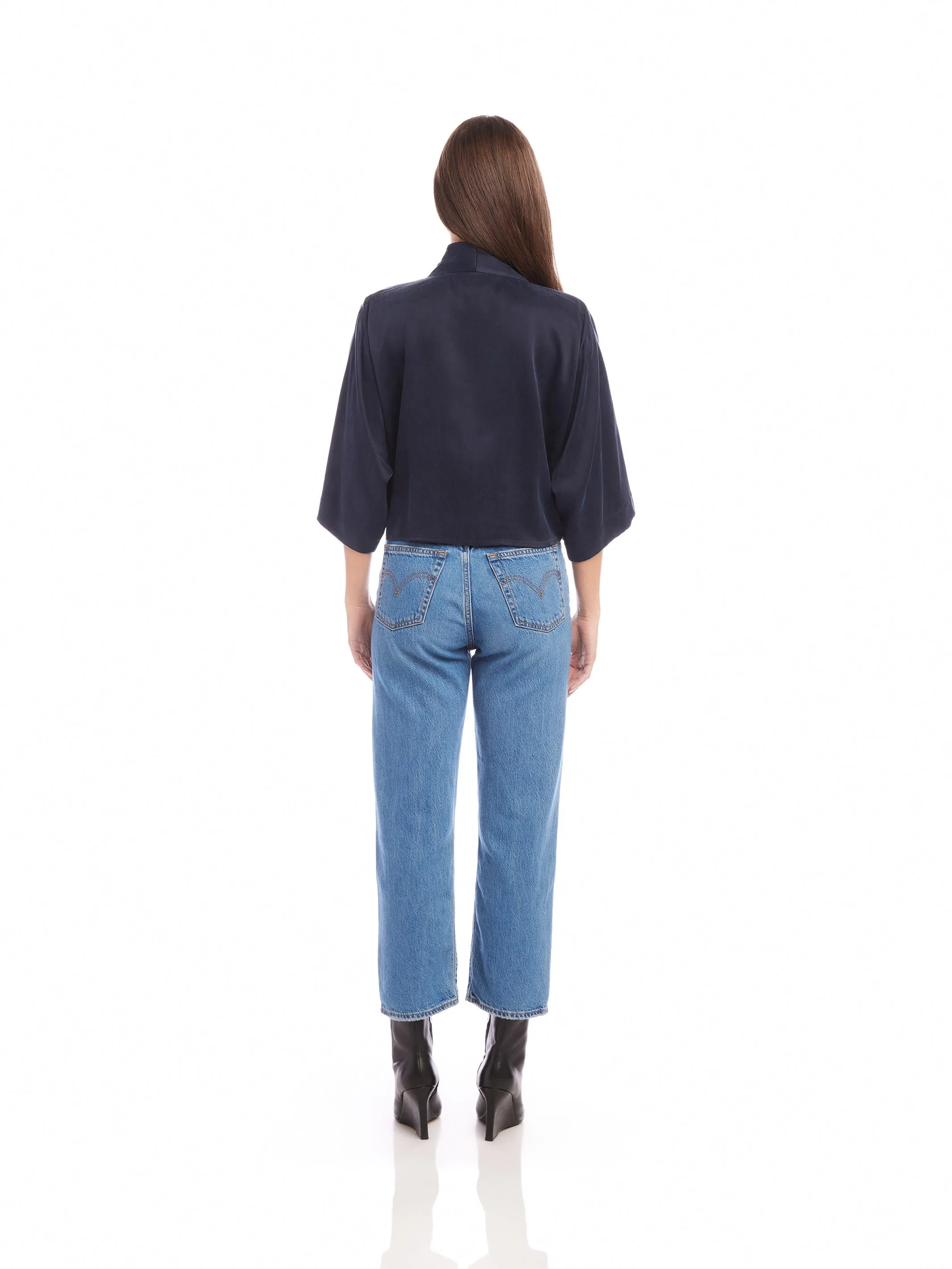 BLOUSON TIE FRONT BLOUSE