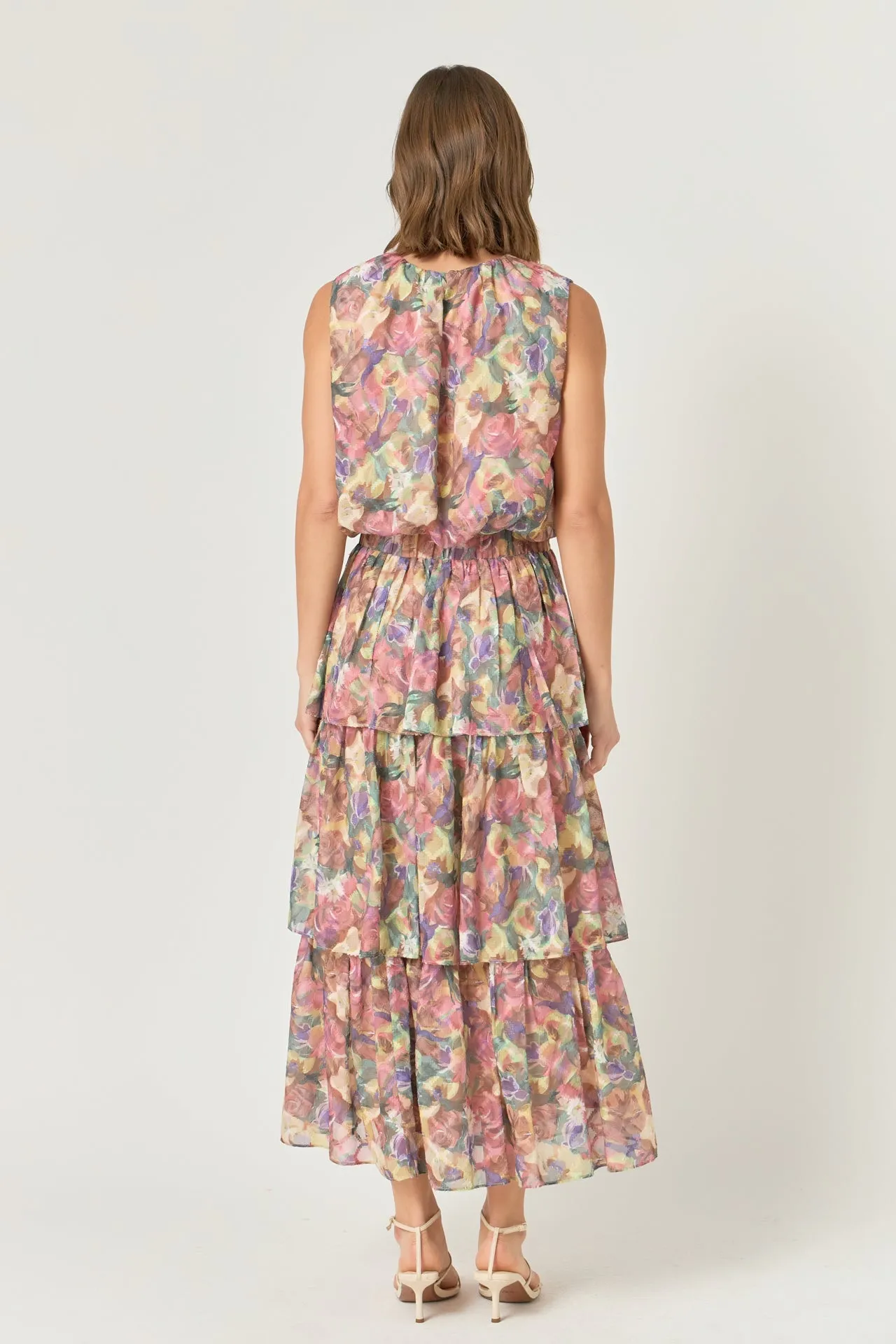 Endless Rose - Sleeveless Blouson Top