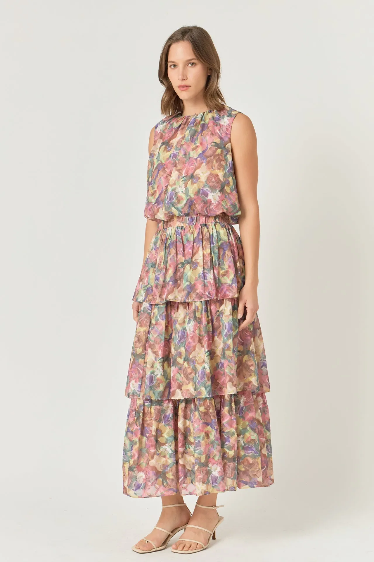 Endless Rose - Sleeveless Blouson Top