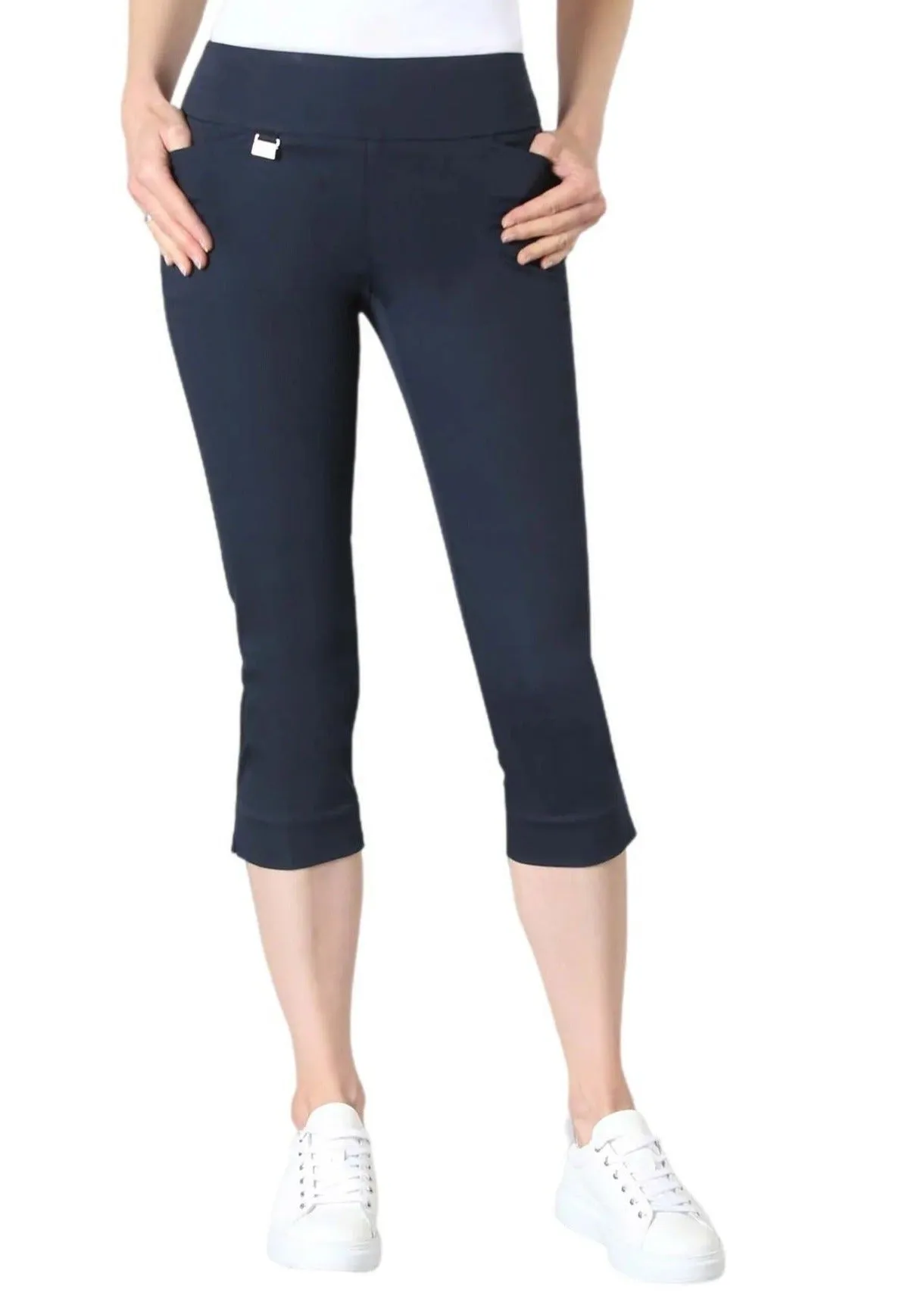 Essentials Slim Capri Pants, Mercury Stretch