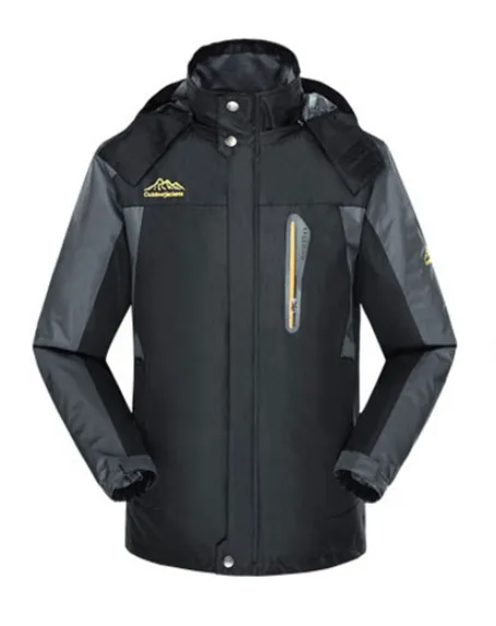 Men's Autumn Waterproof Hooded Windbreaker | Plus Size