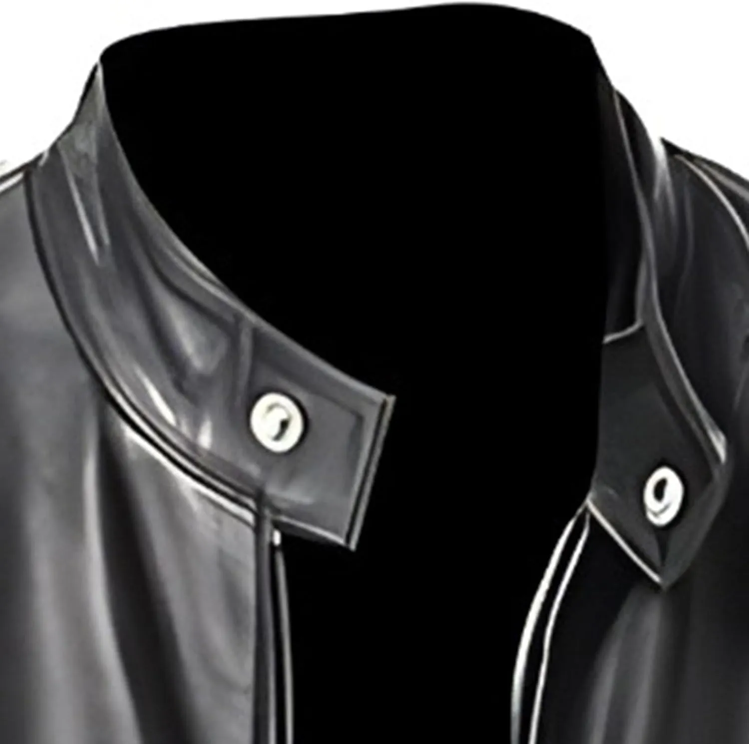 Mens Leather Jacket Stand Collar Moto Jacket Waterproof Motorcycle Jacket Faux Leather Jacket Casual Biker Jacket
