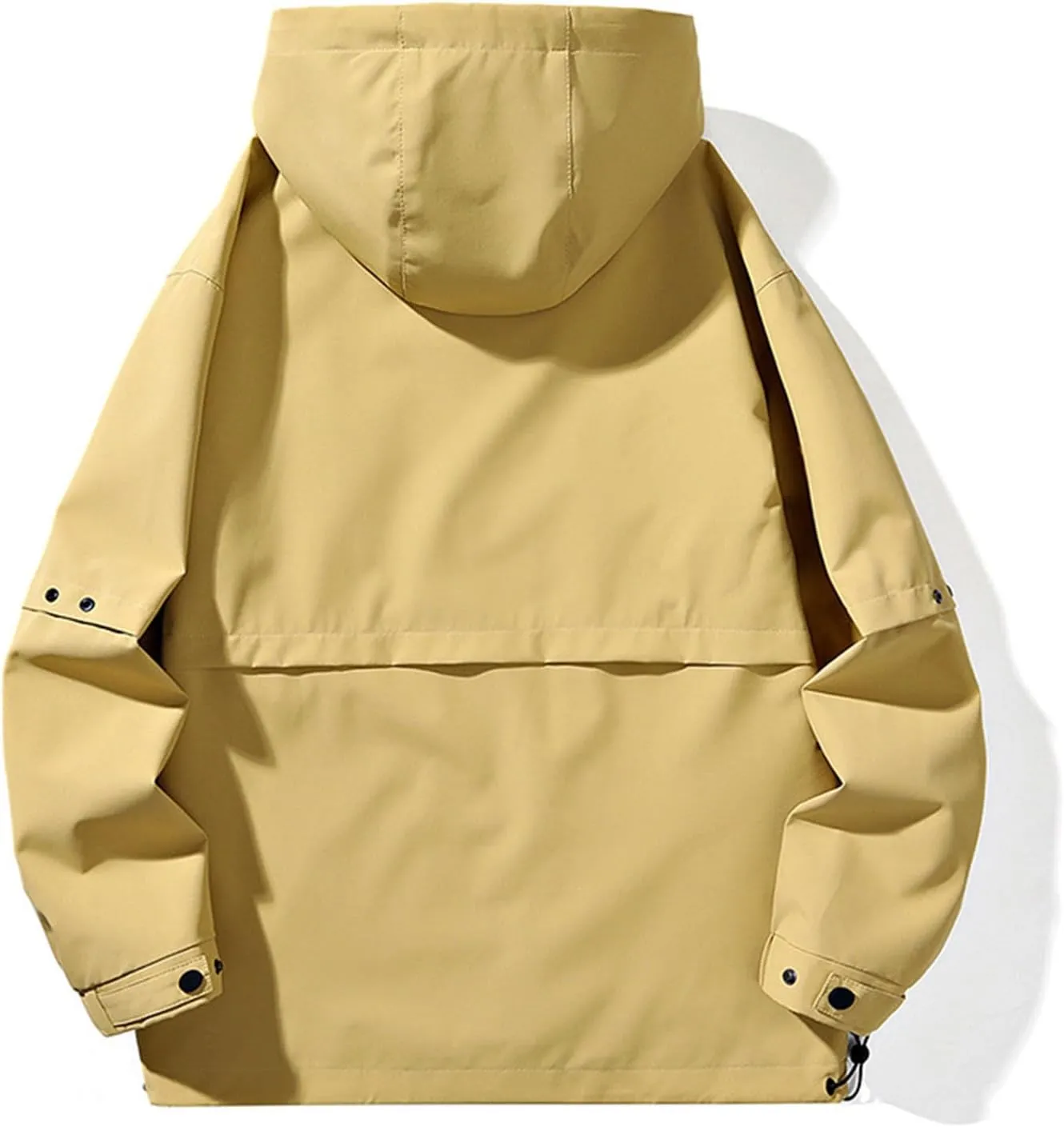 Mens Rain Jackets Waterproof with Hood Zipper Witer Warm Coat Big and Tall Jackets for Men Couples Hiking Clothes