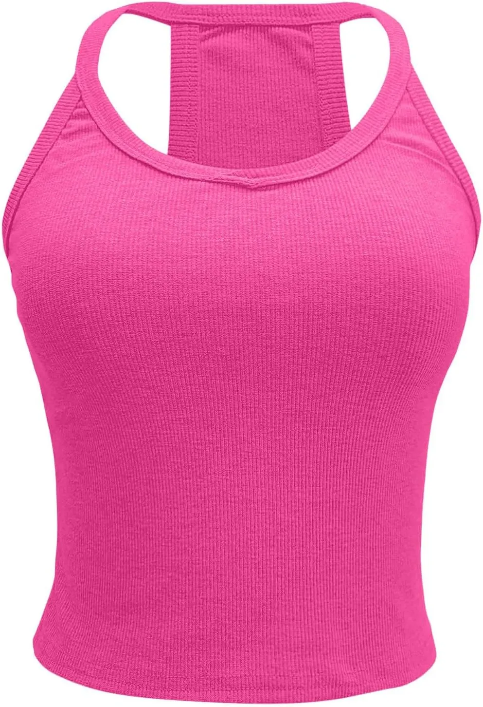 Workout Tops for Women Racerback Tank Tops Summer V Neck Slim Fit Ribbed Sleeveless Workout Camisole Top Casual