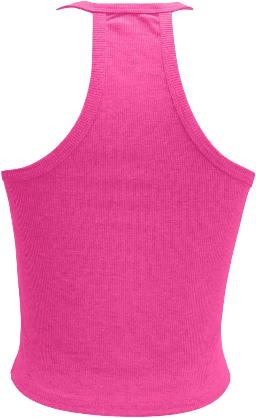 Workout Tops for Women Racerback Tank Tops Summer V Neck Slim Fit Ribbed Sleeveless Workout Camisole Top Casual